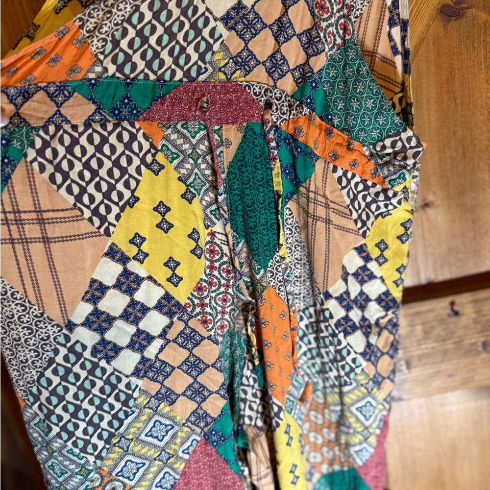 Sacred Threads Multicolor Patchwork Overalls/Romp… - image 8